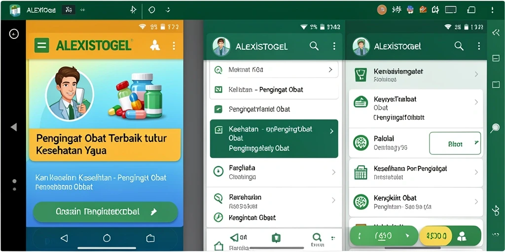 Tampilan antarmuka ALEXISTOGEL untuk pengingat obat yang jelas dan menarik.