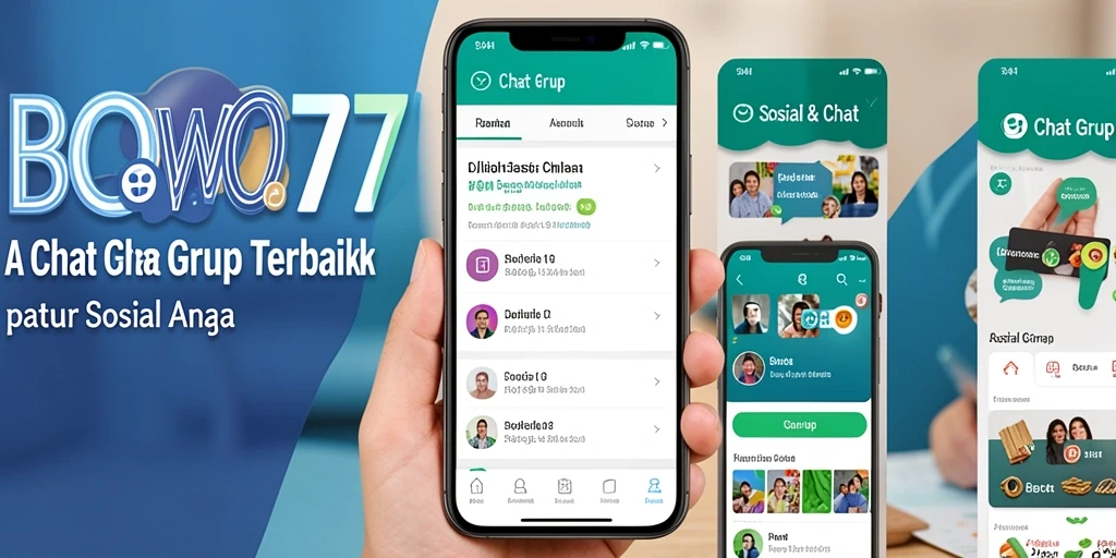 Tampilan antarmuka BOWO77 yang sederhana dan menarik untuk Chat Grup.