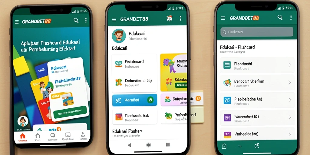 Tampilan antarmuka GRANDBET88 dengan fungsi Flashcard yang menarik.