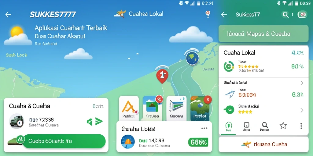 Tampilan antarmuka SUKSES777 yang menampilkan informasi cuaca lokal.